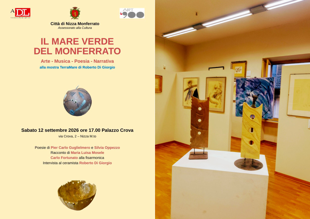Incontro di arte, musica, poesia e narrativa &ldquo;Il mare verde del Monferrato&rdquo;  a Art &lsquo;900 Collezione Davide Lajolo